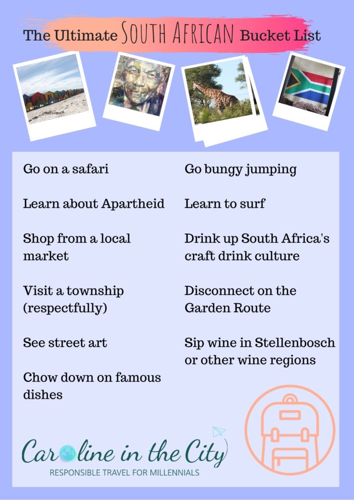 South Africa bucket list